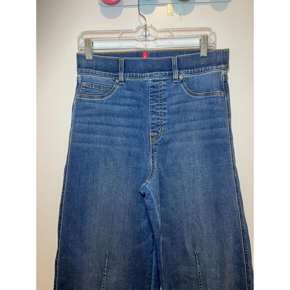 Spanx Wide-Leg High-Waisted Denim Jeans Size Large - Picture 3 of 11